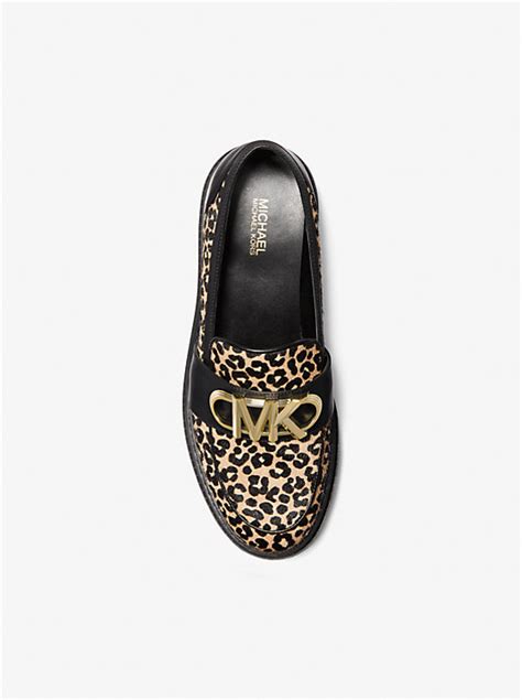 michael kors caroline loafer leopard